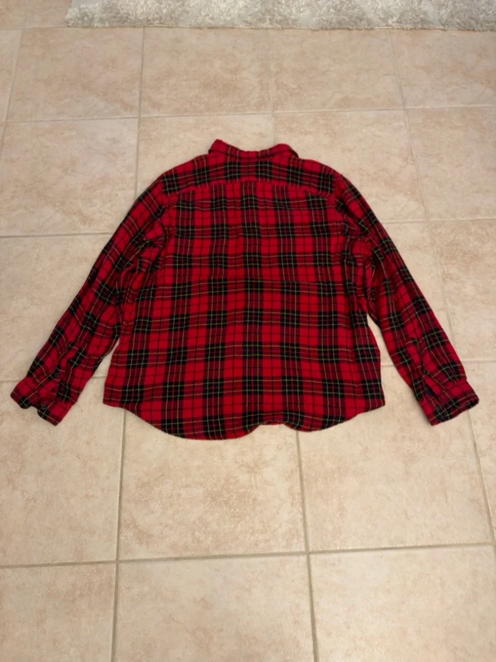 Polo by Ralph Lauren Red Black Plaid Cotton Button-Down Shirt